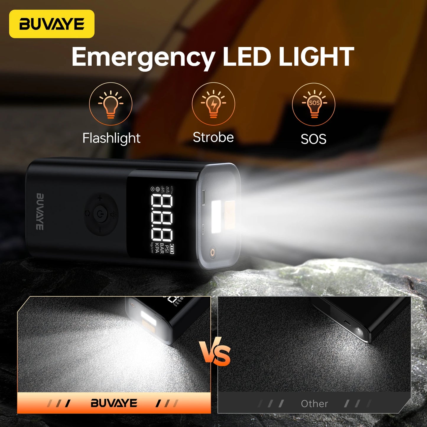 4 In 1 2500A Portable Jump Starter Power Bank