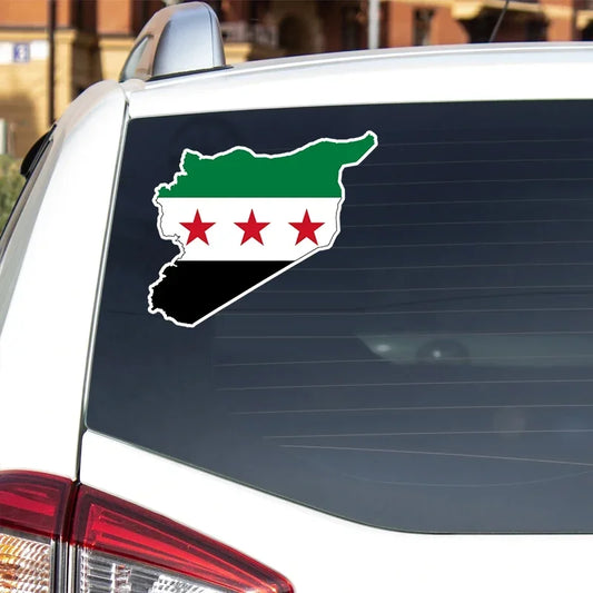 Syria Flag Map Car Sticker
