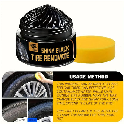 Tire Shine & Plastic Repair Paste - Removes Scratches