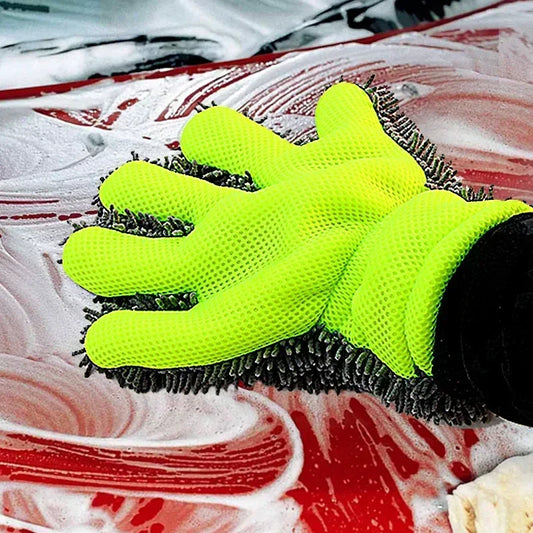 1/2Pcs Ultra-Luxury Microfiber Car Wash Gloves Car Cleaning