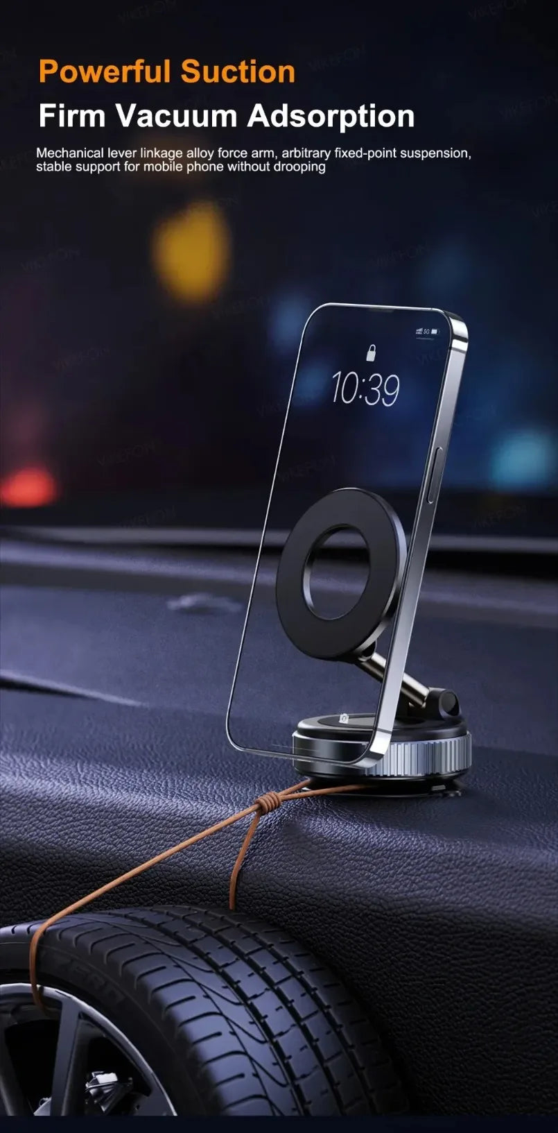 Magnetic Car Phone Holder 360° Rotation F