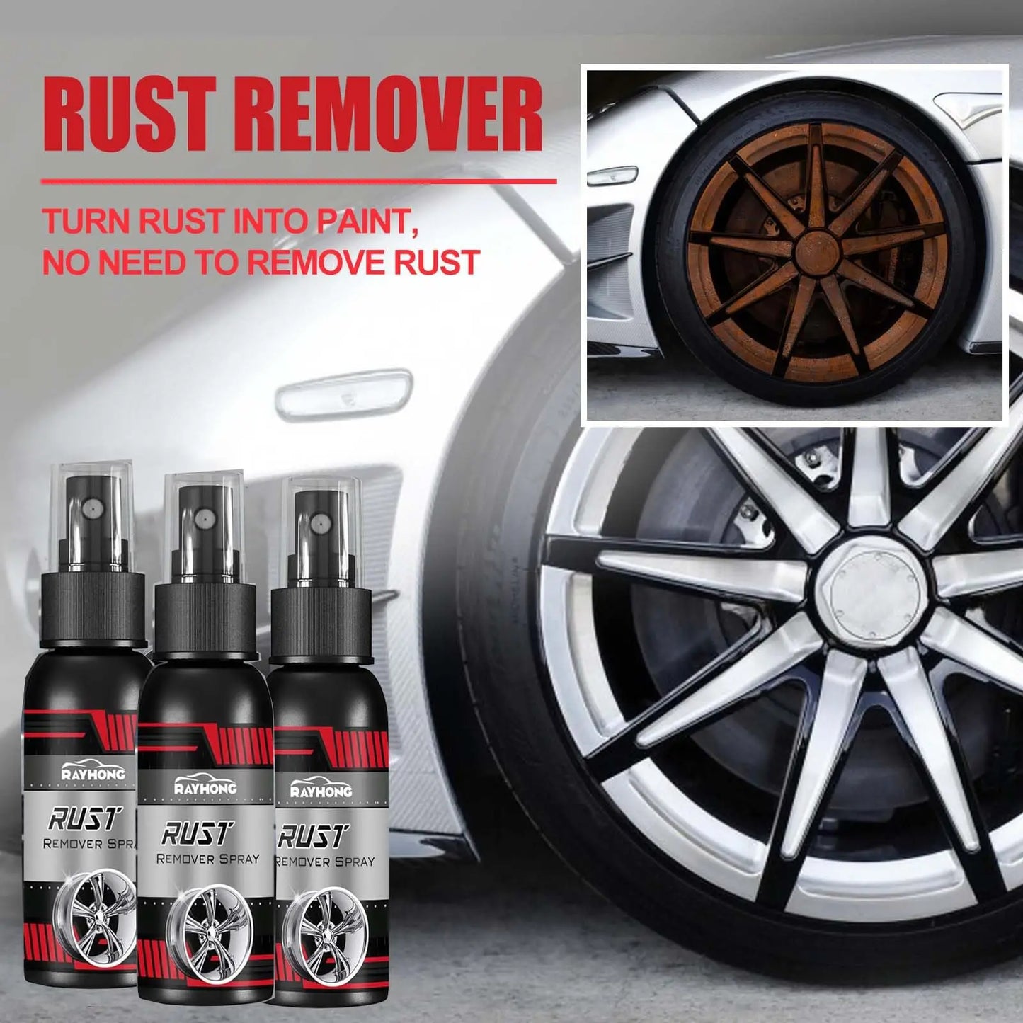 Car Metal Rust Remover Rust Inhibitor Derusting Spray