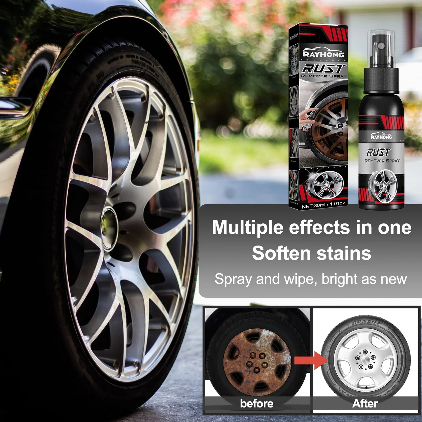 Car Metal Rust Remover Rust Inhibitor Derusting Spray