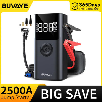 4 In 1 2500A Portable Jump Starter Power Bank