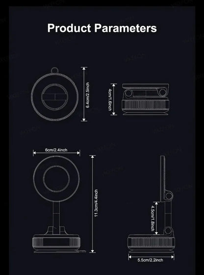 Magnetic Car Phone Holder 360° Rotation F